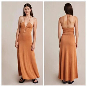NWT Bec & Bridge Indya Maxi Dress Desert Sun Bronze Orange